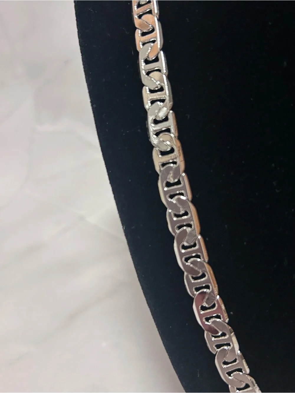 Sterling Silver Greek Key Link Necklace - Silver